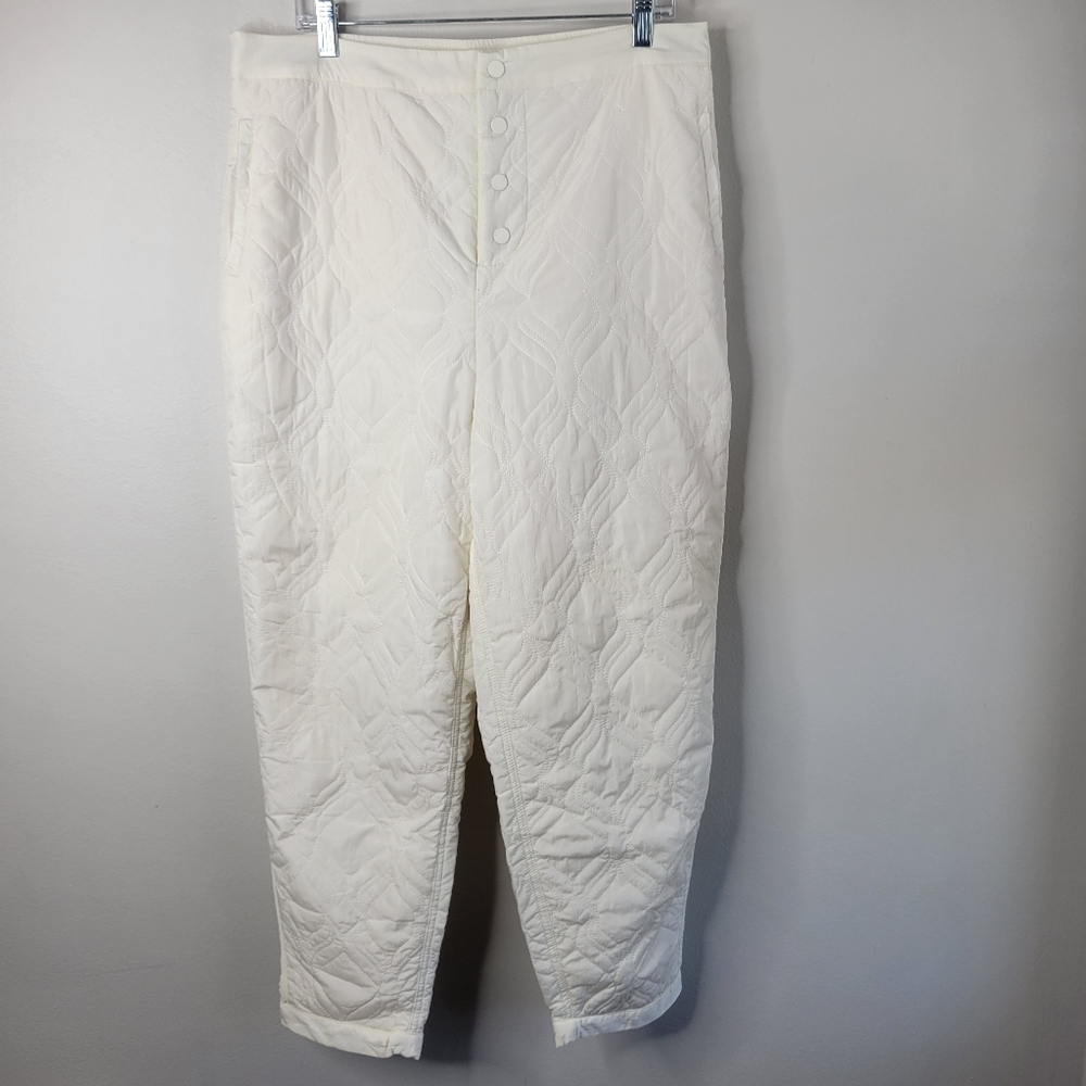 Fabletics Quilted Cream Pants